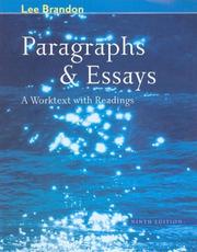 Cover of: Paragraphs and Essays by Lee E. Brandon