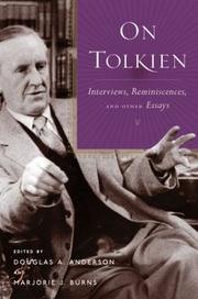 Cover of: On Tolkien: Interviews, Reminiscences, and Other Essays
