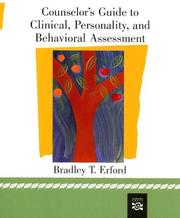 Cover of: Counsellor's Guide to Clinical Personality And Behavioural Assessment