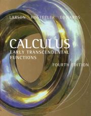 Cover of: Calculus by Ron Larson, Robert P. Hostetler, Bruce H. Edwards