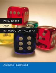 Cover of: Pre-algebra and Introductory Algebra