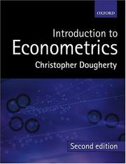 Cover of: Introduction to econometrics