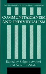 Cover of: Communitarianism and individualism