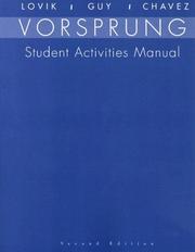 Cover of: Student Activities Manual: Used With Lovik-vorsprung - a Communicative Introduction to German Language and Culture
