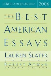 Cover of: The Best American Essays 2006 (The Best American Series (TM))