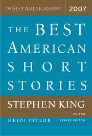 Cover of: The Best American Short Stories 2007 (The Best American Series)
