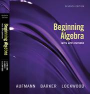 Cover of: Beginning Algebra: With Applications
