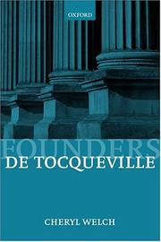 Cover of: De Tocqueville (Founders of Modern Political and Social Thought)