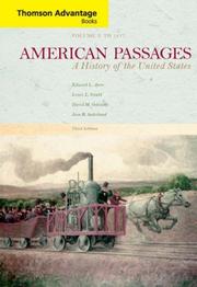 Cover of: American Passages, Vol. 1: History of U.S., Compact Ed :To 1877 | Edward L. Ayers
