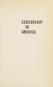 Cover of: Censorship in America by Olga Gruhzit-Hoyt