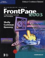 Cover of: Microsoft Office FrontPage 2003: Comprehensive Concepts and Techniques