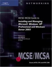 Cover of: 70-270, 70-290: MCSE/MCSA Guide to Installing and Managing Microsoft Windows XP Professional and Windows Server 2003 (Networking)