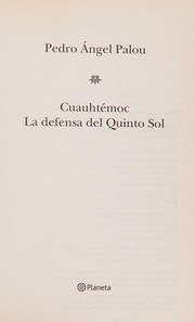 Cover of: Cuauhtémoc: la defensa del Quinto Sol