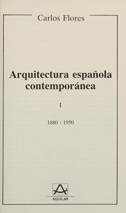 Cover of: Arquitectura española contemporánea