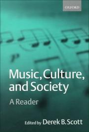 Cover of: Music, Culture, and Society by Derek B. Scott