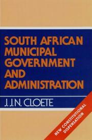 Cover of: South African municipal government and administration