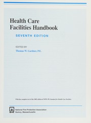 Cover of: Health Care Facilities Handbook by Thomas W. Gardner