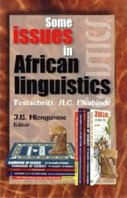 Some issues in African linguistics