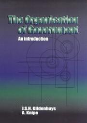 Cover of: The organisation of government: an introduction