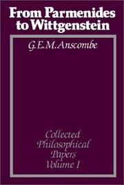 Cover of: Collected Philosophical Papers: Parmenides
