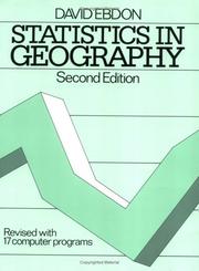 Statistics in geography by David Ebdon