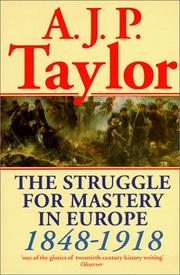 Cover of: The Struggle for Mastery in Europe by A. J. P. Taylor