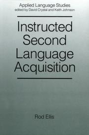 Cover of: Instructed second language acquisition by Rod Ellis