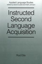 Cover of: Instructed Second Language Acquisition by Rod Ellis, Rod Ellis