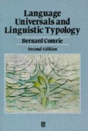 Cover of: Language Universals Linguistic Typology by Bernard Comrie