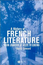 Cover of: A history of French literature: from chanson de geste to cinema