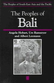 Cover of: The peoples of Bali