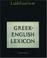 Cover of: Abridged Greek-English Lexicon