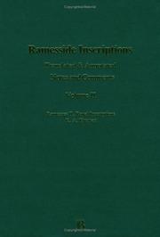 Ramesses II, Royal Inscriptions (Vol 2) by Kenneth A. Kitchen