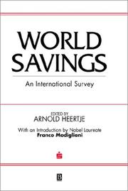 Cover of: World savings: an international survey