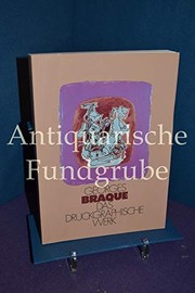 Cover of: Georges Braque, das druckgraphische Werk