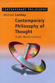 Cover of: Contemporary philosophy of thought: truth, world, content