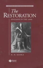 Cover of: The Restoration: England in the 1660s
