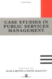 Cover of: Case studies in public services management