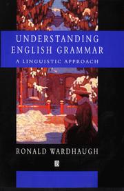 Cover of: Understanding English Grammar: A Linguistic Approach