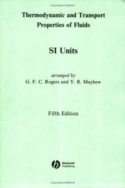 Cover of: Thermodynamic and Transport Properties of Fluids by G. F. Rogers, Y. R. Mayhew