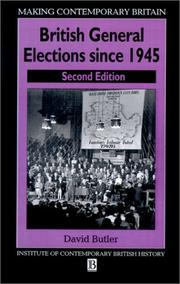 Cover of: British general elections since 1945 by Butler, David