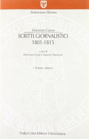 Cover of: Scritti giornalistici, 1801-1815