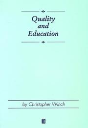 Cover of: Quality and education