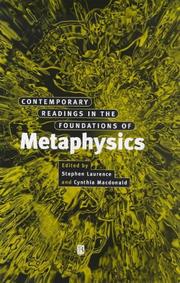 Cover of: Contemporary readings in the foundations of metaphysics