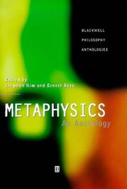 Cover of: Metaphysics: An Anthology (Blackwell Philosophy Anthologies)