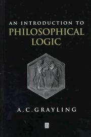 Cover of: An Introduction to Philosophical Logic by A. C. Grayling