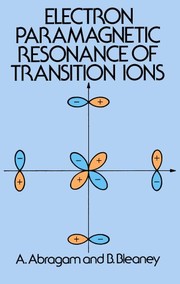 Cover of: Electron paramagnetic resonance of transition ions