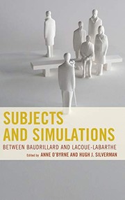 Cover of: Subjects and Simulations: Between Baudrillard and Lacoue-Labarthe