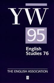 Cover of: The Year's Work in English Studies (Vol 76) by Peter Kitson