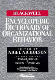 Cover of: The Encyclopedic Dictionary of Organizational Behavior (Blackwell Encyclopedias of Management)